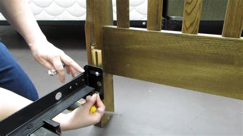 how to reverse headboard brackets on a standard metal frame|how to attach headboard to metal bed.